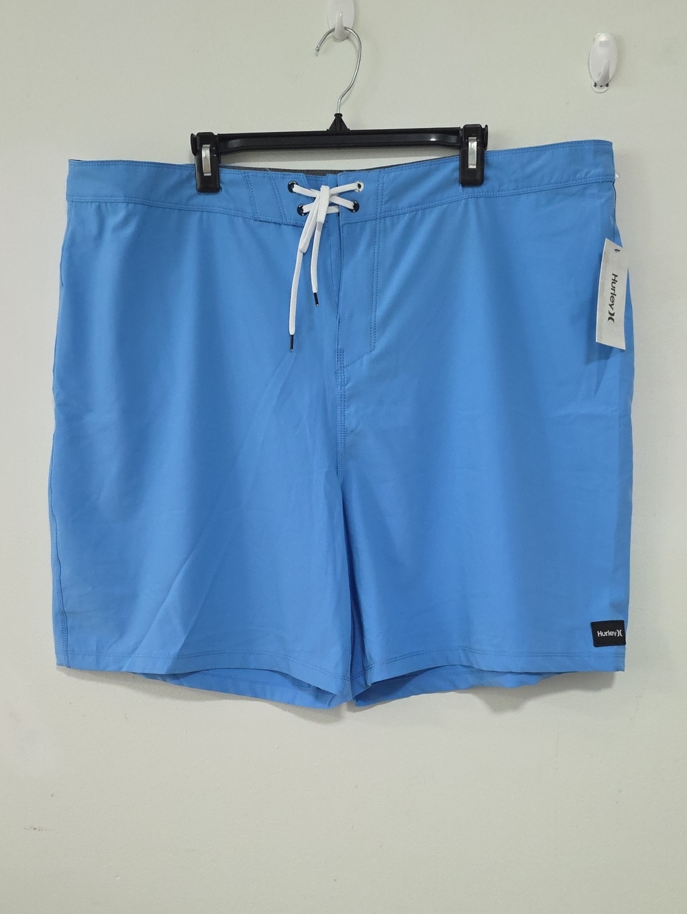Hurley Men’s Sky Blue Board Shorts with White Drawstring